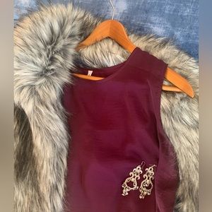 Faux fur vest from Neiman Marcus, satin lined, luxurious and warm!